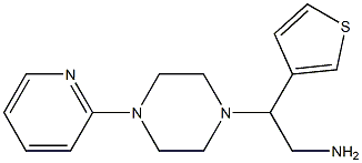 2-[4-(pyridin-2-yl)piperazin-1-yl]-2-(thiophen-3-yl)ethan-1-amine Struktur