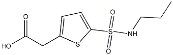 2-[5-(propylsulfamoyl)thiophen-2-yl]acetic acid Struktur