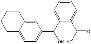 2-[hydroxy(5,6,7,8-tetrahydronaphthalen-2-yl)methyl]benzoic acid Struktur