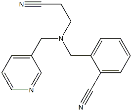 2-{[(2-cyanoethyl)(pyridin-3-ylmethyl)amino]methyl}benzonitrile Struktur