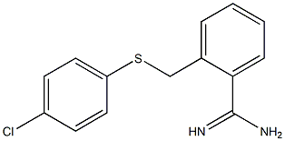 2-{[(4-chlorophenyl)sulfanyl]methyl}benzene-1-carboximidamide Struktur