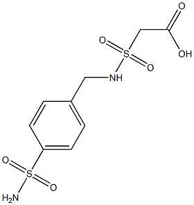 2-{[(4-sulfamoylphenyl)methyl]sulfamoyl}acetic acid Struktur