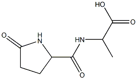 2-{[(5-oxopyrrolidin-2-yl)carbonyl]amino}propanoic acid Struktur