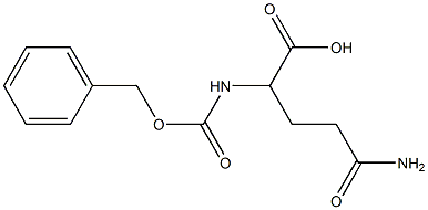 2-{[(benzyloxy)carbonyl]amino}-4-carbamoylbutanoic acid Struktur