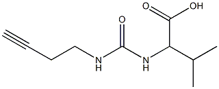 2-{[(but-3-ynylamino)carbonyl]amino}-3-methylbutanoic acid Struktur