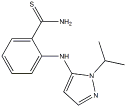 2-{[1-(propan-2-yl)-1H-pyrazol-5-yl]amino}benzene-1-carbothioamide Struktur