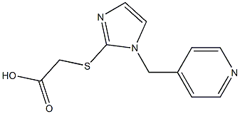 2-{[1-(pyridin-4-ylmethyl)-1H-imidazol-2-yl]sulfanyl}acetic acid Struktur