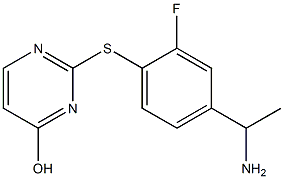 2-{[4-(1-aminoethyl)-2-fluorophenyl]sulfanyl}pyrimidin-4-ol Struktur