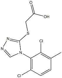 2-{[4-(2,6-dichloro-3-methylphenyl)-4H-1,2,4-triazol-3-yl]sulfanyl}acetic acid Struktur