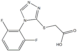 2-{[4-(2,6-difluorophenyl)-4H-1,2,4-triazol-3-yl]sulfanyl}acetic acid Struktur