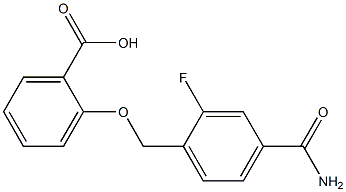 2-{[4-(aminocarbonyl)-2-fluorobenzyl]oxy}benzoic acid Struktur