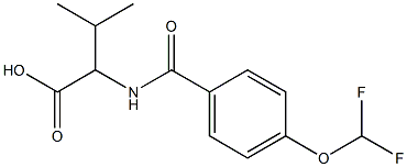 2-{[4-(difluoromethoxy)phenyl]formamido}-3-methylbutanoic acid Struktur