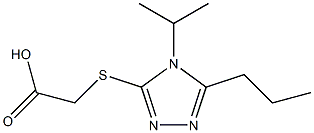 2-{[4-(propan-2-yl)-5-propyl-4H-1,2,4-triazol-3-yl]sulfanyl}acetic acid Struktur