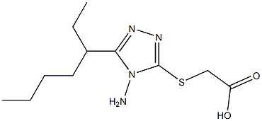 2-{[4-amino-5-(heptan-3-yl)-4H-1,2,4-triazol-3-yl]sulfanyl}acetic acid Struktur