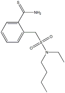 2-{[butyl(ethyl)sulfamoyl]methyl}benzene-1-carbothioamide Struktur