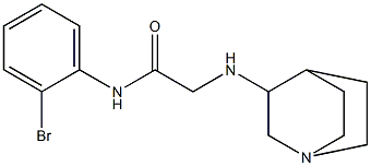 2-{1-azabicyclo[2.2.2]octan-3-ylamino}-N-(2-bromophenyl)acetamide Struktur