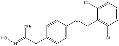 2-{4-[(2,6-dichlorophenyl)methoxy]phenyl}-N'-hydroxyethanimidamide Struktur