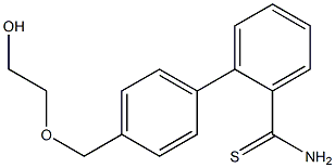 2-{4-[(2-hydroxyethoxy)methyl]phenyl}benzene-1-carbothioamide Struktur