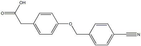 2-{4-[(4-cyanophenyl)methoxy]phenyl}acetic acid Struktur