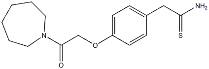 2-{4-[2-(azepan-1-yl)-2-oxoethoxy]phenyl}ethanethioamide Struktur