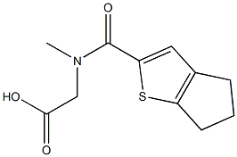 2-{4H,5H,6H-cyclopenta[b]thiophen-2-yl-N-methylformamido}acetic acid Struktur