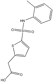 2-{5-[(2-methylphenyl)sulfamoyl]thiophen-2-yl}acetic acid Struktur