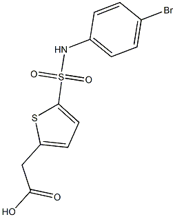 2-{5-[(4-bromophenyl)sulfamoyl]thiophen-2-yl}acetic acid Struktur