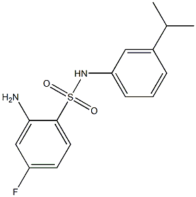 2-amino-4-fluoro-N-[3-(propan-2-yl)phenyl]benzene-1-sulfonamide Struktur