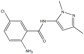 2-amino-5-chloro-N-(1,3-dimethyl-1H-pyrazol-5-yl)benzamide Struktur