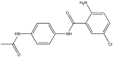 2-amino-5-chloro-N-(4-acetamidophenyl)benzamide Struktur