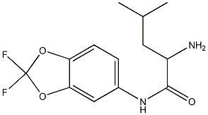 2-amino-N-(2,2-difluoro-2H-1,3-benzodioxol-5-yl)-4-methylpentanamide Struktur