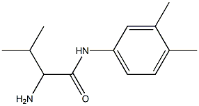 2-amino-N-(3,4-dimethylphenyl)-3-methylbutanamide Struktur