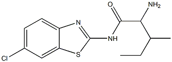 2-amino-N-(6-chloro-1,3-benzothiazol-2-yl)-3-methylpentanamide Struktur