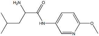 2-amino-N-(6-methoxypyridin-3-yl)-4-methylpentanamide Struktur