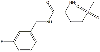 2-amino-N-[(3-fluorophenyl)methyl]-4-methanesulfonylbutanamide Struktur