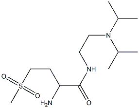 2-amino-N-{2-[bis(propan-2-yl)amino]ethyl}-4-methanesulfonylbutanamide Struktur