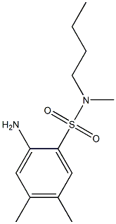 2-amino-N-butyl-N,4,5-trimethylbenzene-1-sulfonamide Struktur