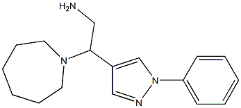 2-azepan-1-yl-2-(1-phenyl-1H-pyrazol-4-yl)ethanamine Struktur