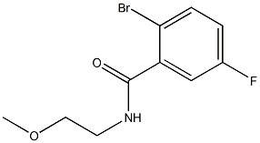 2-bromo-5-fluoro-N-(2-methoxyethyl)benzamide Struktur