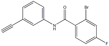 2-bromo-N-(3-ethynylphenyl)-4-fluorobenzamide Struktur