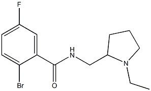 2-bromo-N-[(1-ethylpyrrolidin-2-yl)methyl]-5-fluorobenzamide Struktur