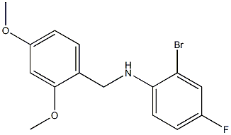 2-bromo-N-[(2,4-dimethoxyphenyl)methyl]-4-fluoroaniline Struktur