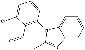 2-chloro-6-(2-methyl-1H-1,3-benzodiazol-1-yl)benzaldehyde Struktur