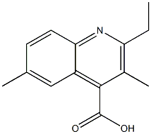 2-ethyl-3,6-dimethylquinoline-4-carboxylic acid Struktur