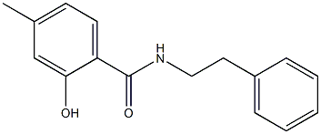 2-hydroxy-4-methyl-N-(2-phenylethyl)benzamide Struktur