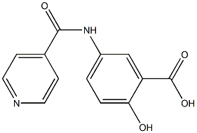 2-hydroxy-5-(isonicotinoylamino)benzoic acid Struktur