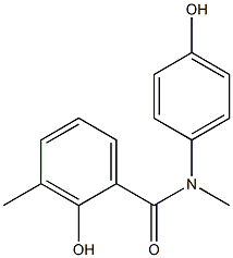 2-hydroxy-N-(4-hydroxyphenyl)-N,3-dimethylbenzamide Struktur