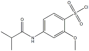 2-methoxy-4-(2-methylpropanamido)benzene-1-sulfonyl chloride Struktur