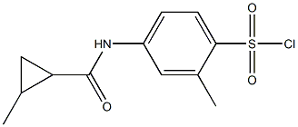 2-methyl-4-[(2-methylcyclopropane)amido]benzene-1-sulfonyl chloride Struktur