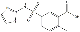 2-methyl-5-(1,3-thiazol-2-ylsulfamoyl)benzoic acid Struktur